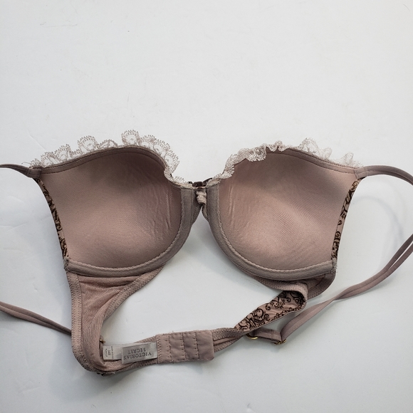 Victoria's Secret velvet & lace trimmed push up - Picture 5 of 7